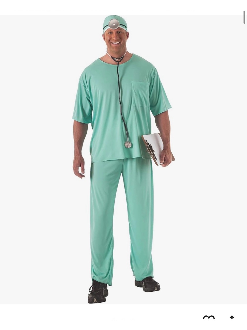 Rubie's Men's Plus Size Doctor Scrubs in Mint Green